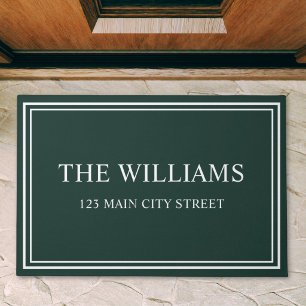Personalized Family Name and Address Outdoor Doormat