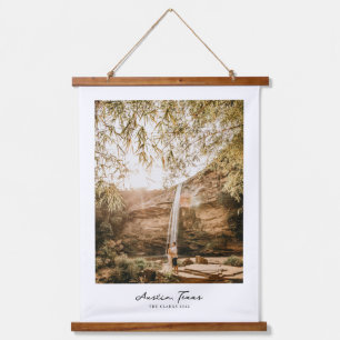 Personalized Family Name and Photo Art Print Hangi Hanging Tapestry