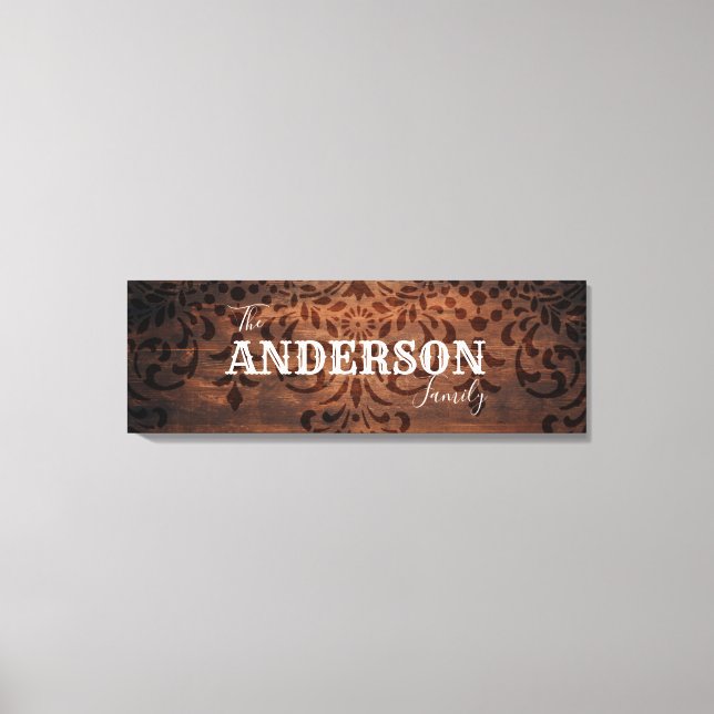 Personalized Family Name Canvas Print (Front)