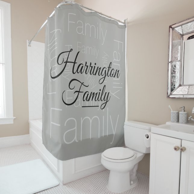 Personalized Family Name Chic Grey (In Situ)