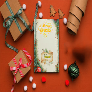 Personalized Family Name Christmas Card, Rustic Pi Acrylic Invitations