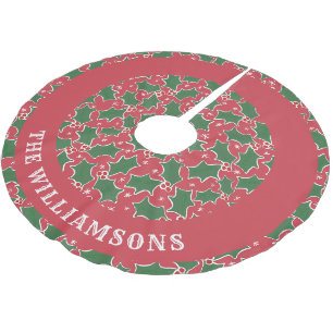 personalized family name christmas tree skirt