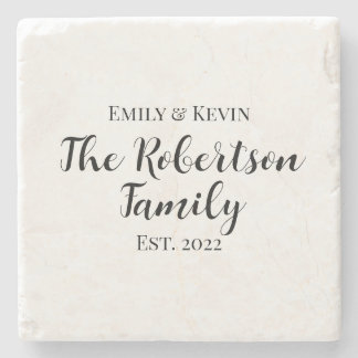 Personalized Family Name Coasters with Year