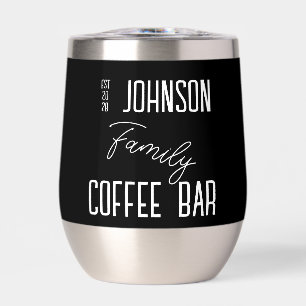 Personalized Family Name Coffee Black and White