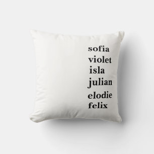 Personalized Family Name Customize with Names Throw Pillow