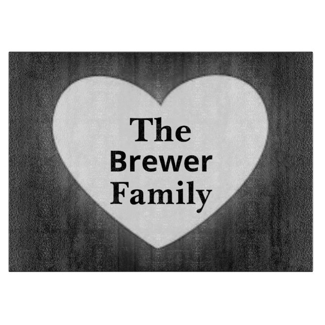 Personalized Family Name Cutting Board (Front)