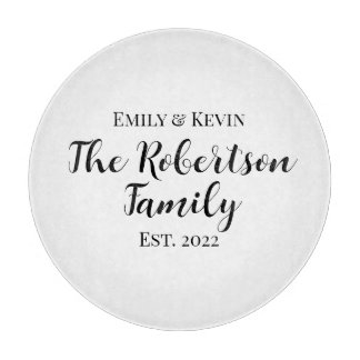 Personalized Family Name Cutting Board with Year