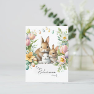 Personalized Family name Easter Postcard