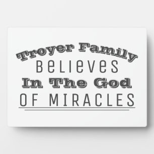 Personalized Family Name God of Miracles Christian Plaque