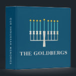 Personalized Family Name Hanukkah Memories Elegant Binder<br><div class="desc">Preserve your cherished Hanukkah moments in style with this elegant personalized memory binder. Featuring a modern menorah illustration and bold typography, this deep blue binder is perfect for organizing photos, recipes, family traditions, and more. Customize with your family name or year to create a keepsake you’ll treasure for years to...</div>