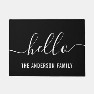 Personalized Family Name Hello Doormat