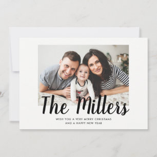 Personalized Family Name Holiday Photo Card