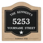 Personalized Family Name House Number Address