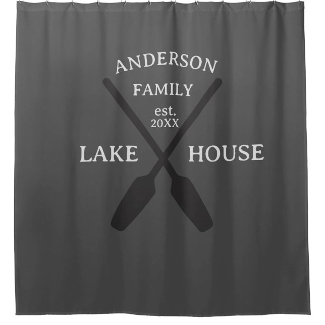 Personalized Family Name Lake House  (Front)