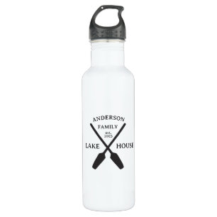 Personalized Family Name Lake House  710 Ml Water Bottle