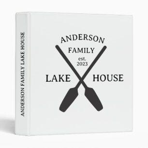 Personalized Family Name Lake House Binder