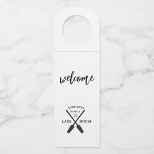 Personalized Family Name Lake House Bottle Tag