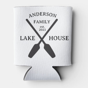 Personalized Family Name Lake House  Can Cooler
