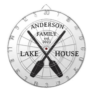 Personalized Family Name Lake House Dartboard