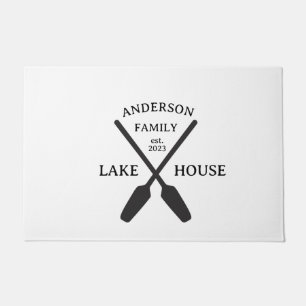 Personalized Family Name Lake House Doormat