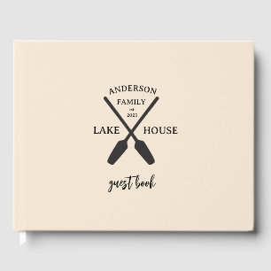 Personalized Family Name Lake House  Guest Book