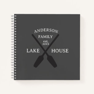Personalized Family Name Lake House Notebook