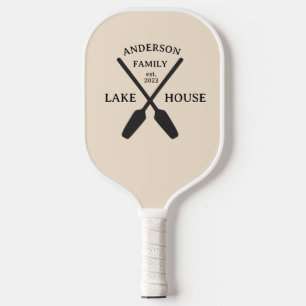 Personalized Family Name Lake House  Pickleball Paddle