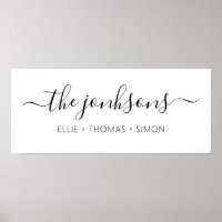 personalized family name modern minimalist home