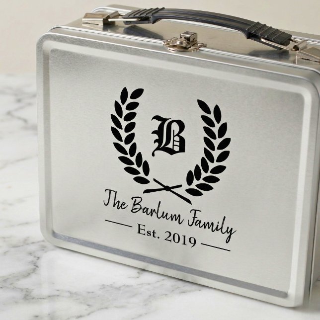 Personalized Family Name Monogram Metal Lunch Box (Personalized Family Name Monogram Metal Lunch Box)