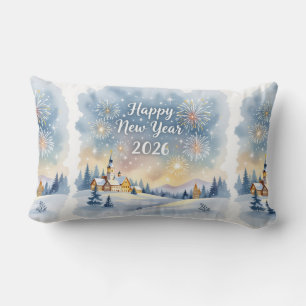 Personalized Family Name New Year Throw Pillow