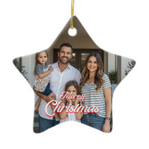 Personalized Family Name & Photo Christmas