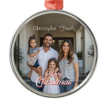 Personalized Family Name & Photo Christmas