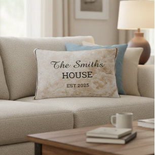 Personalized family name pillow
