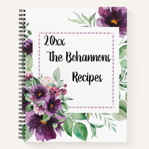 Personalized Family name recipe  Notebook