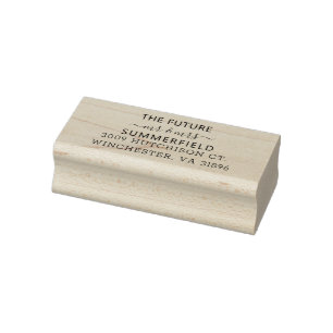 Personalized Family Name script elegant newlyweds Rubber Stamp