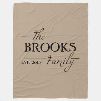 Personalized Family Name Throw Blanket Gift
