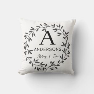 Personalized Family Name Throw Pillow