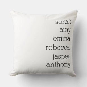 Personalized Family Name Throw Pillow , Customize 