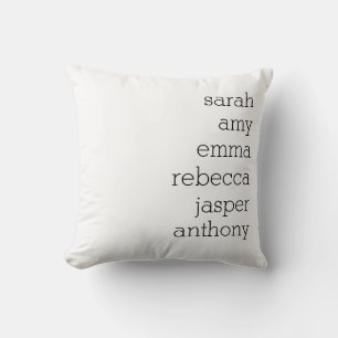 Personalized Family Name Throw Pillow , Customize 