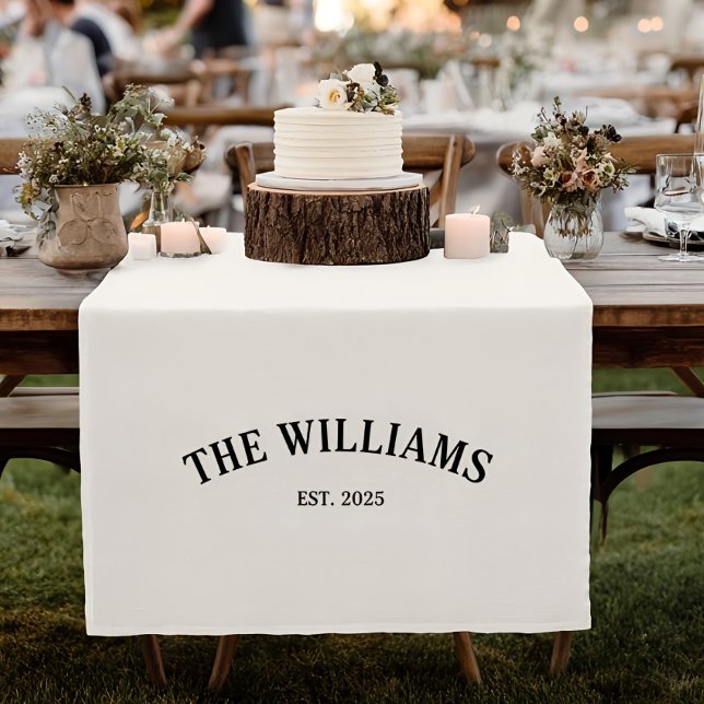 Personalized Family Name Wedding Table Runner, Cus Short Table Runner (Creator Uploaded)