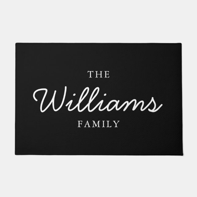 Personalized Family Name Welcome Doormat (Front)