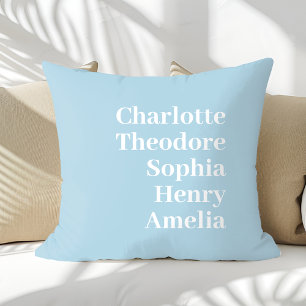 Personalized Family Names Custom Throw Pillow