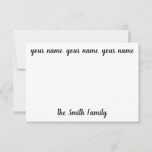 Personalized Family Notecards (Front)