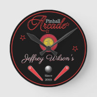Personalized Family / Person Pinball Wall Clock