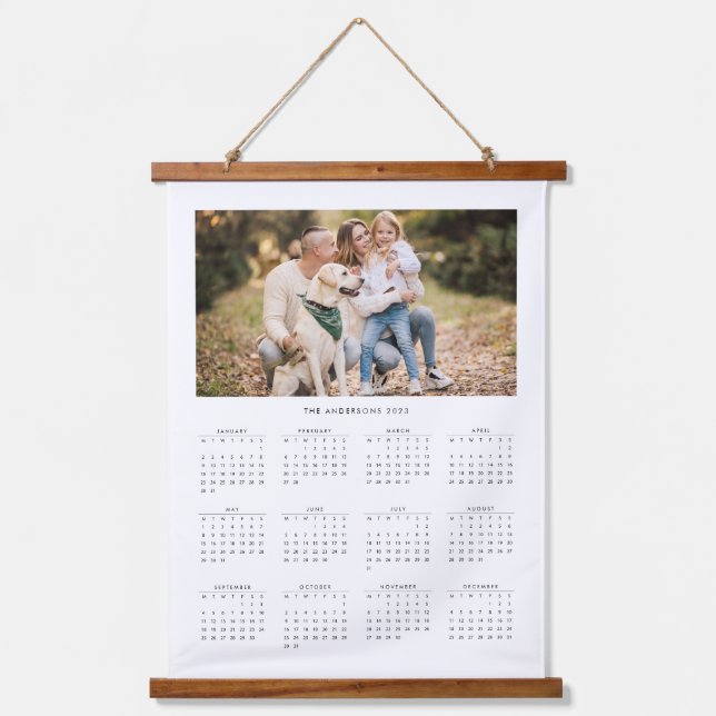 Personalized Family Photo 2013 Calender Hanging Tapestry (Front)