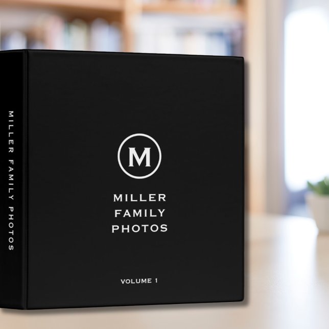 Personalized Family Photo Album Monogram Emblem Binder (Creator Uploaded)