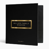 Personalized Family Photo Album Monogram Frame Binder (Front/Inside)