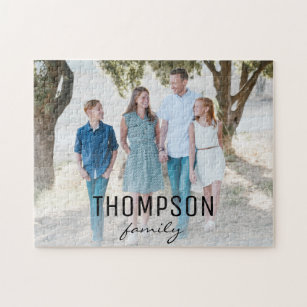 Personalized Family Photo and name Jigsaw Puzzle