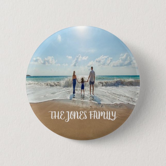 Personalized Family Photo Button (Front)