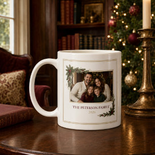 Personalized Family Photo Christmas Coffee Mug